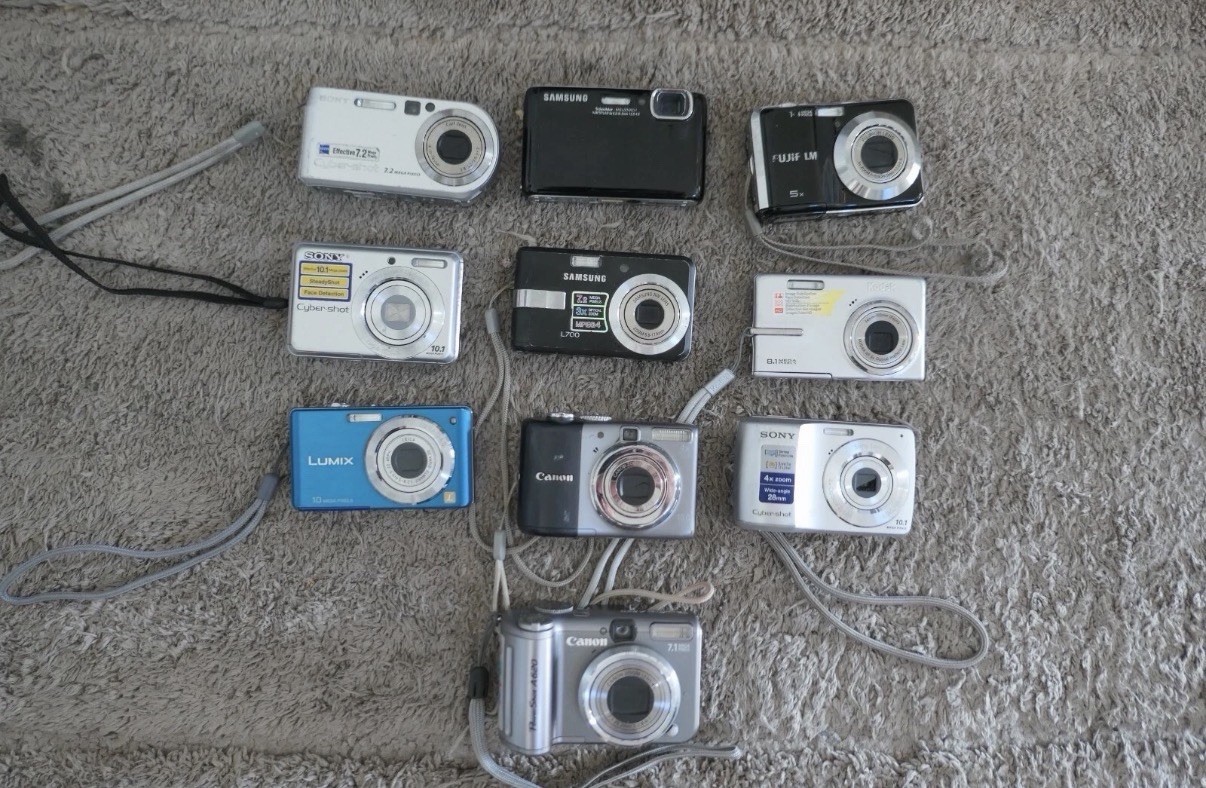 LOT OF 10 Canon Sony Samsung Lumix Digital Camera for Parts or Repair ***READ***