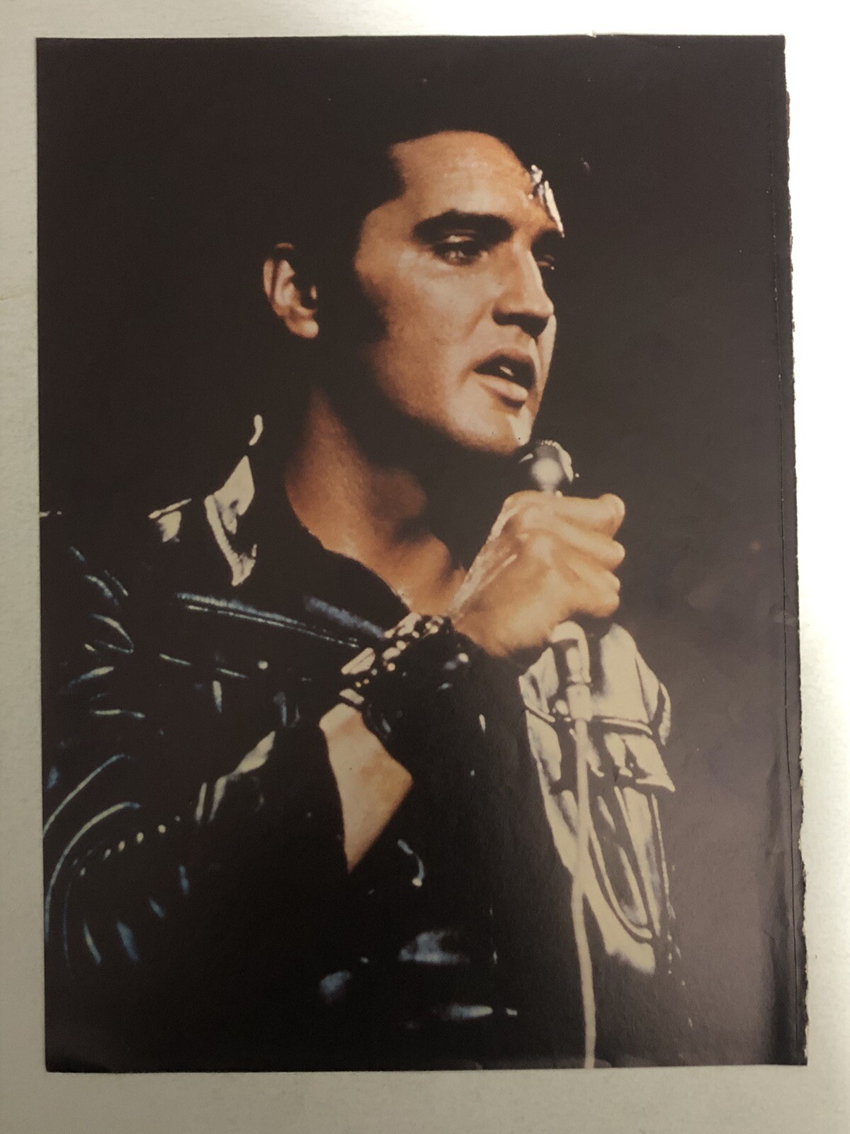 Elvis Presley Magazine Pinup Vintage Ephemera Elvis In Black Leather