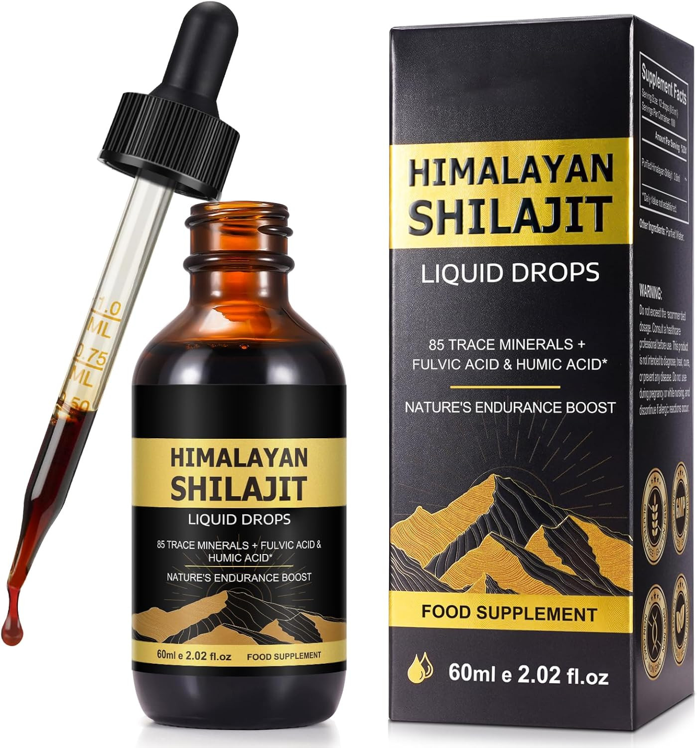 Shilajit Pure Himalayan Organic Resin Drop, Pure Himalayan Shilajit Resin Li