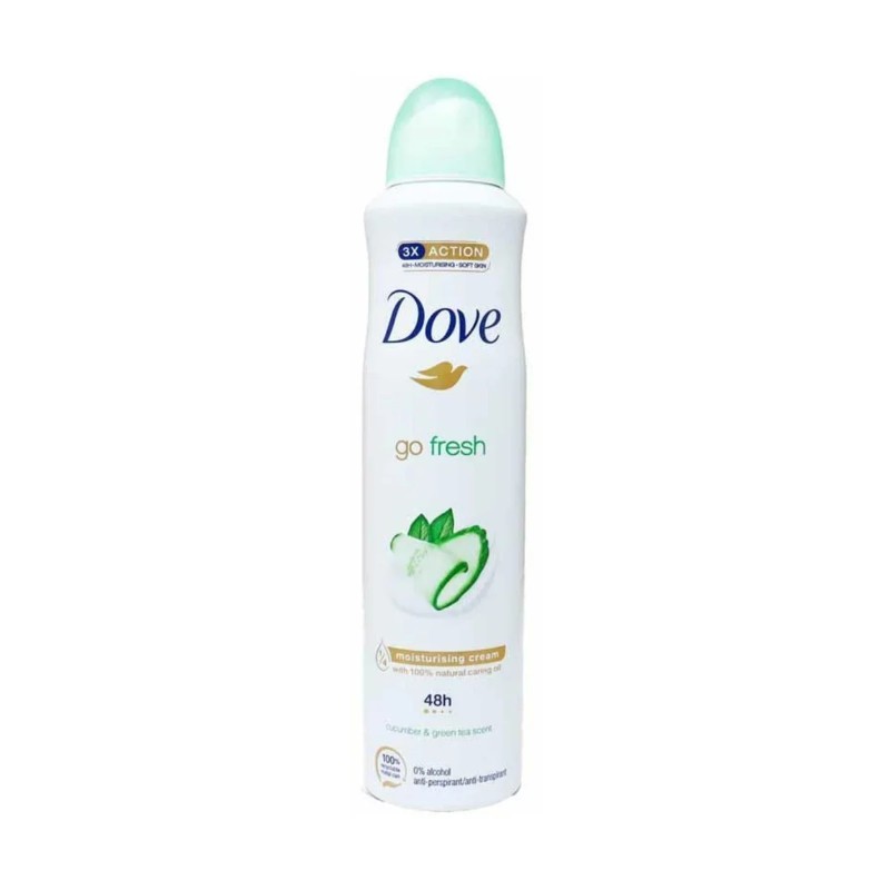 3x Dove Spray Deodorant Go Fresh Cucumber New Fresh Odor Eliminator 200ml