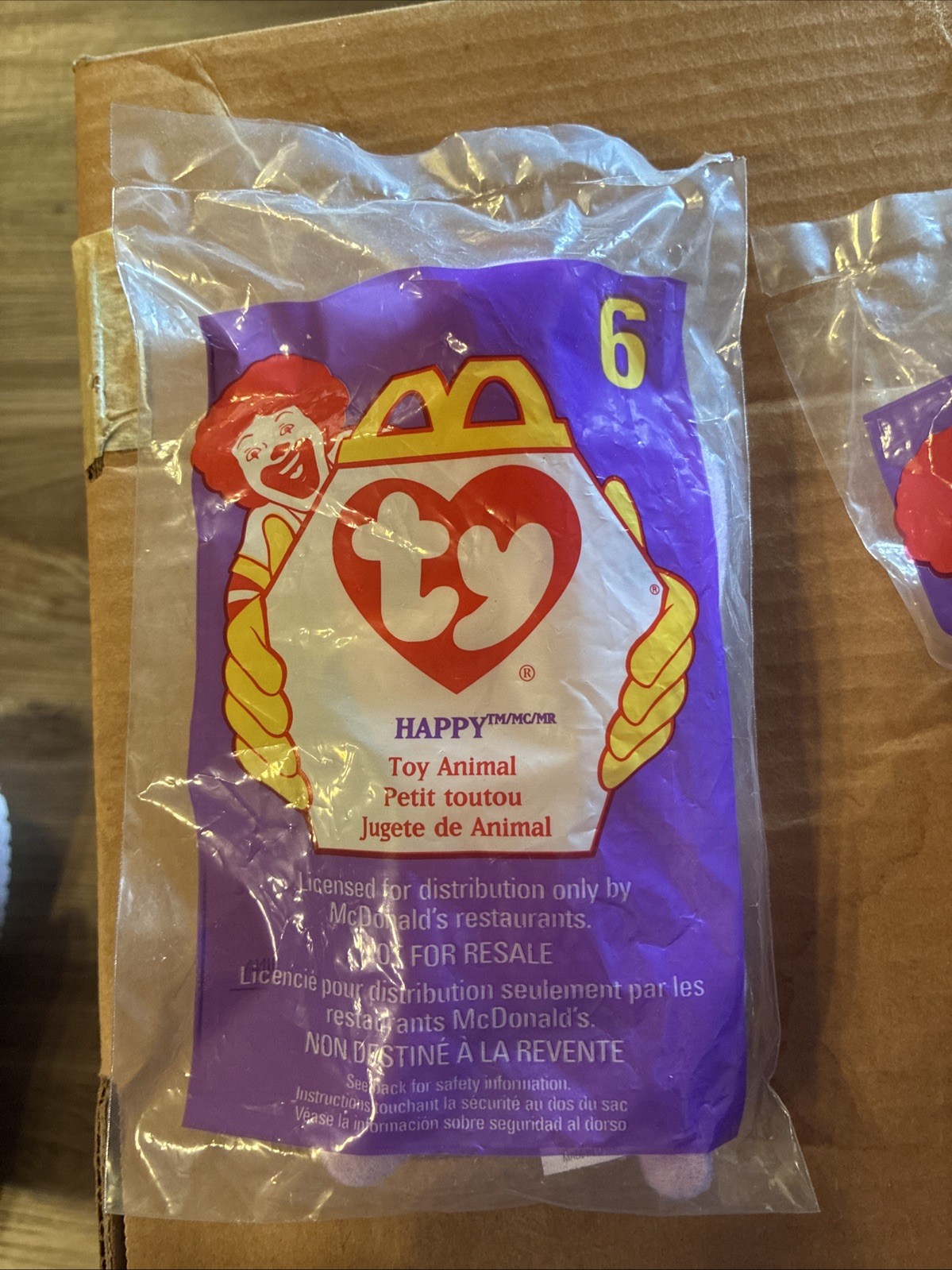 McDonald's 1998 Ty Teenie Beanie Baby Happy The Hippo Beanie #6