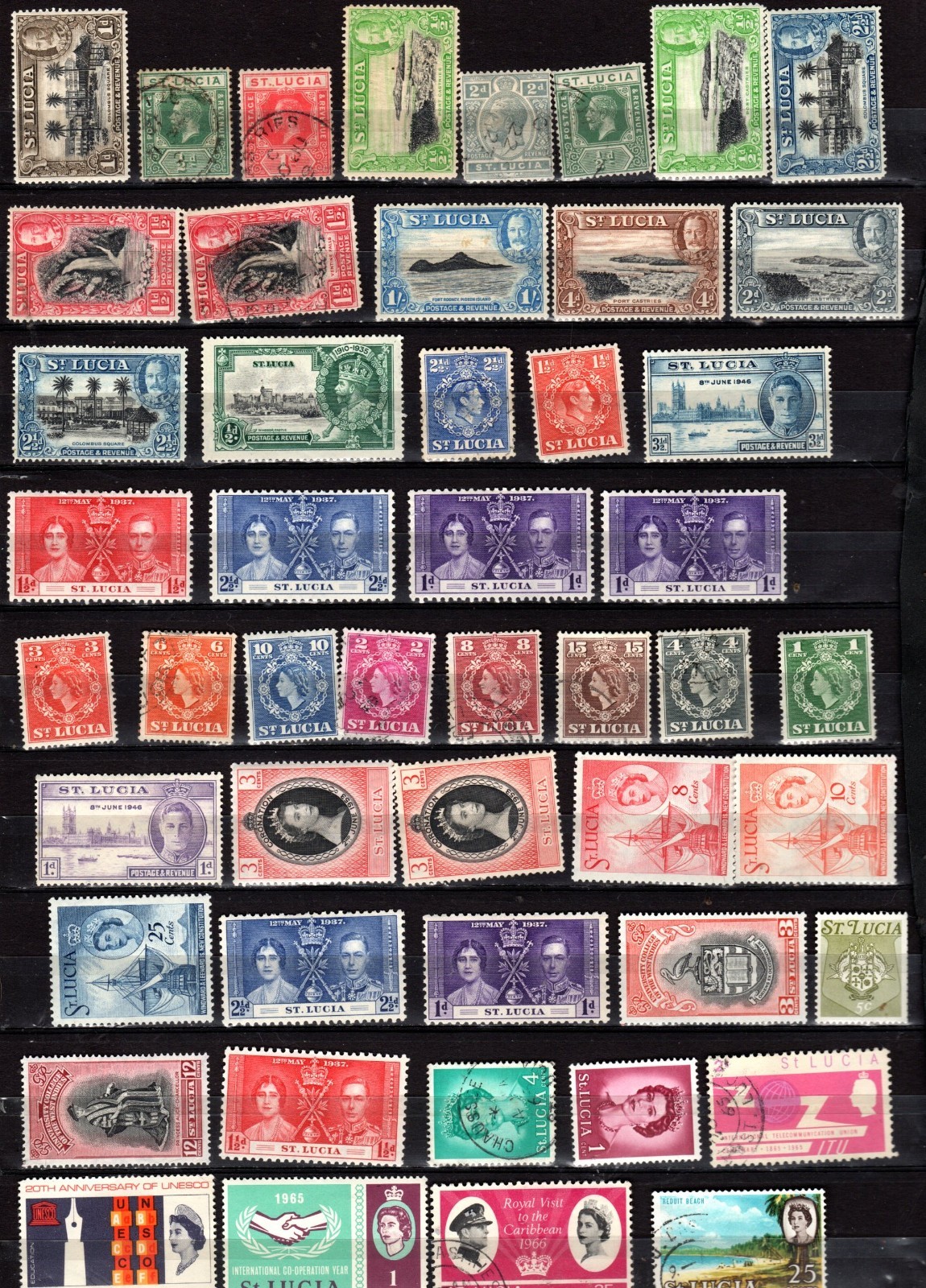 St. Lucia stamp collection