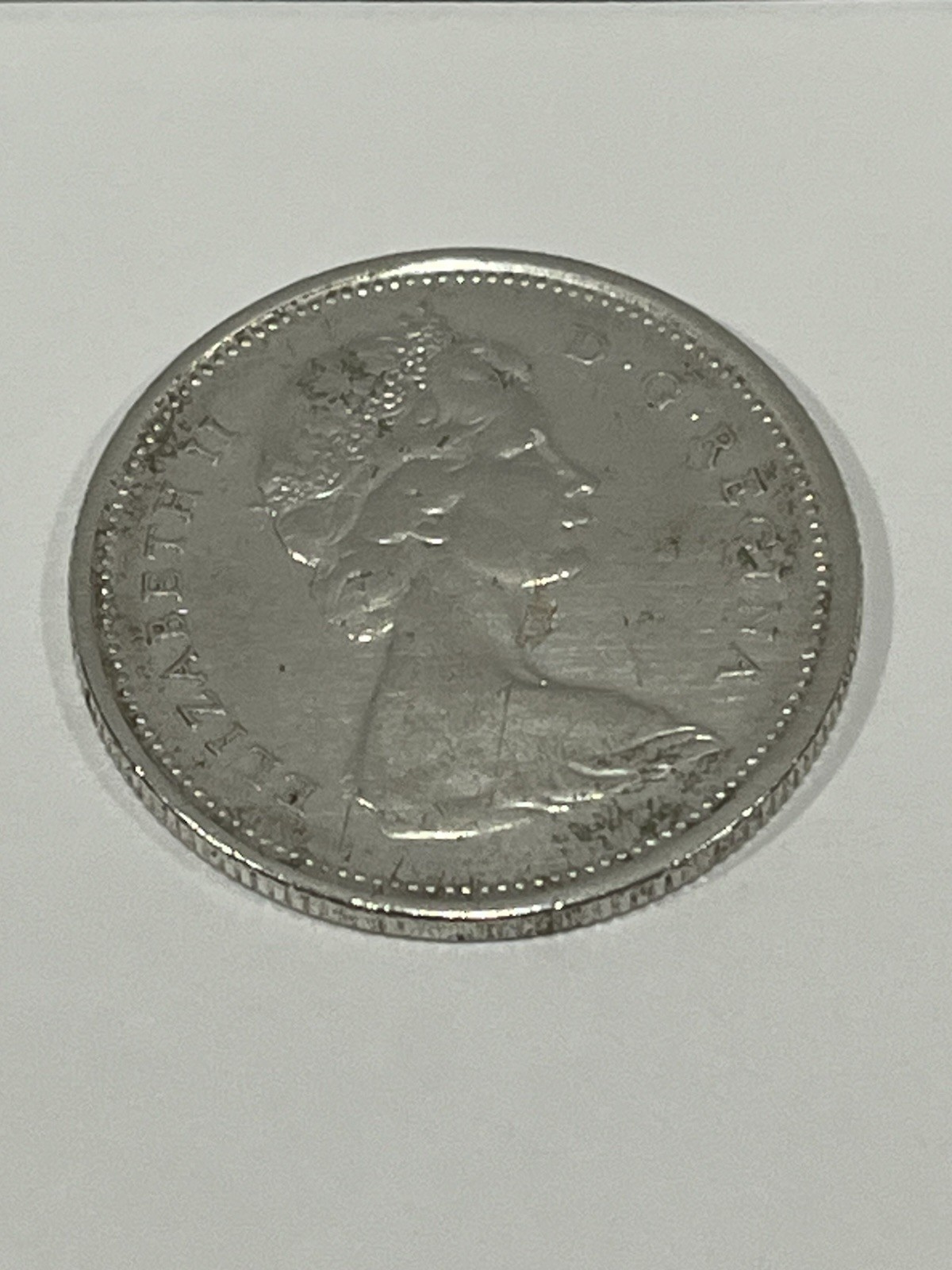 1965 Canadian Silver Caribou 25 Cent Coin