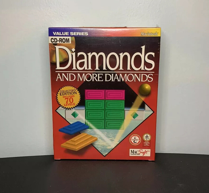 Diamonds Collector’s Edition MacSoft Games 70 Levels Macintosh 1995 NEW & SEALED