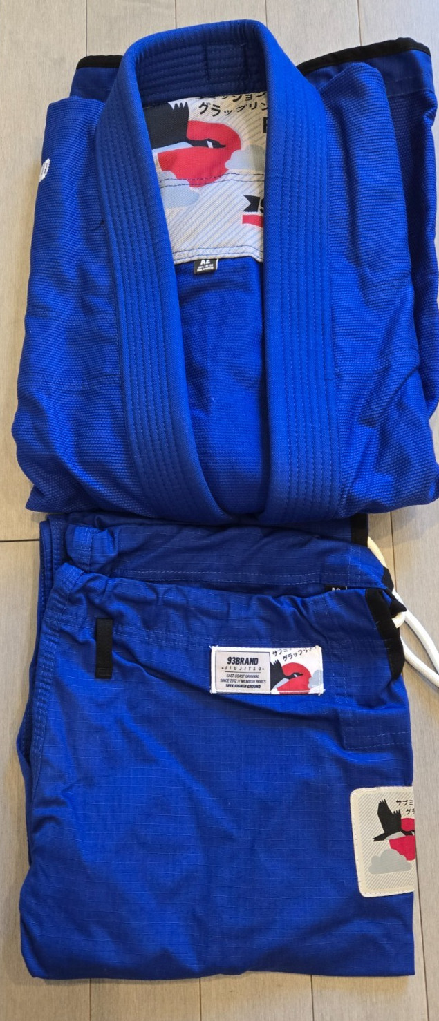 93 Brand Goose Feather Lightweight Mens BJJ Gi - Blue A2