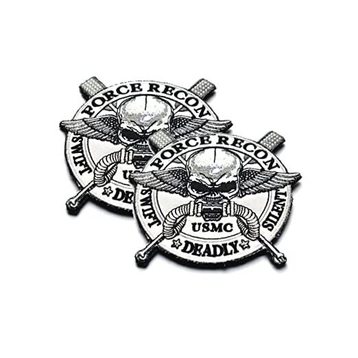 2 PCS  America Marine Corps Patches Embroidered Tactical Morale Patch Hook and 
