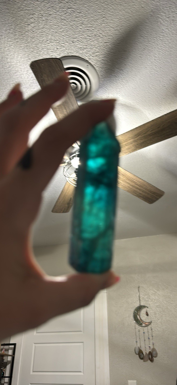 3.9" Green Fluorite tower