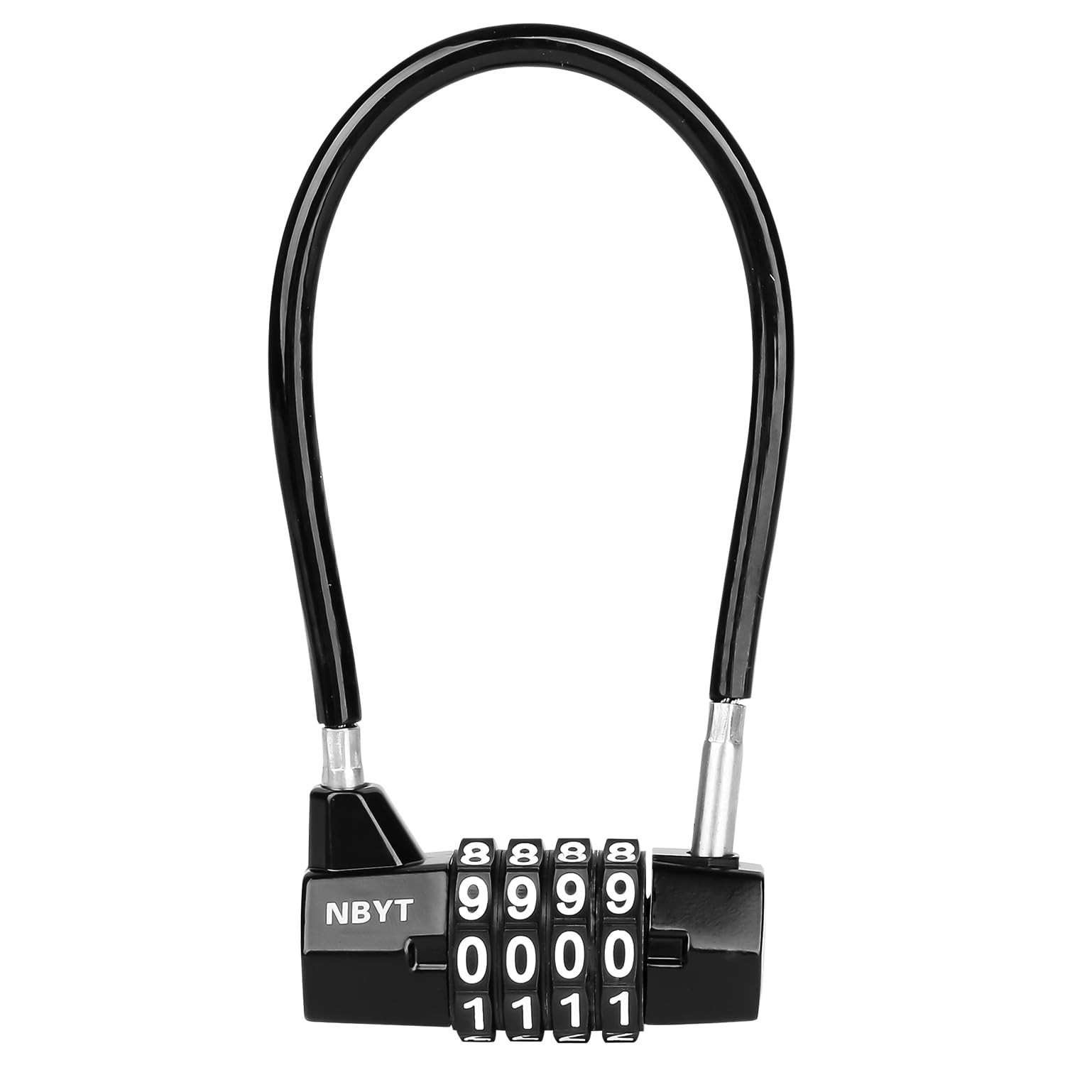 Cable Locks with Combination,Steel Cable Rope Wire 4-Digit Combination Lock w...