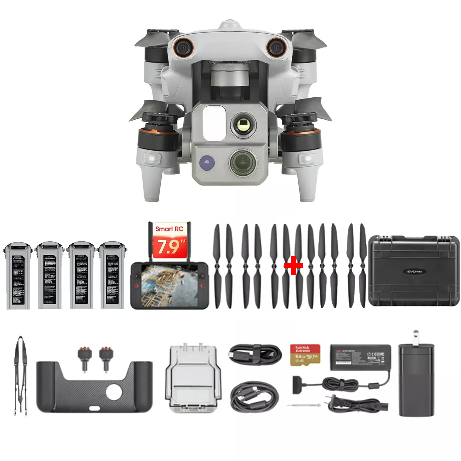 Autel Evo Max 4t V2 8k Drone 160x Zomm Camera Smart RC Fly more