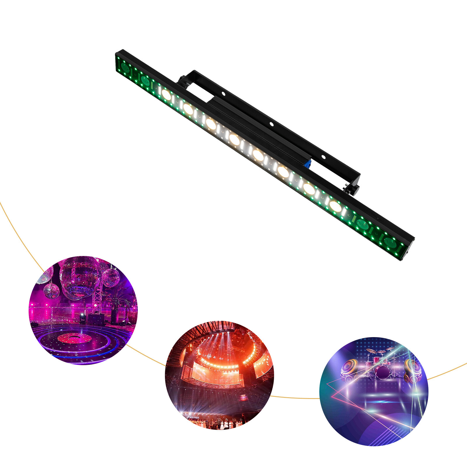 Stage Light Bar 3 in 1 LED RGB Beam Wash Light Bar 40" 120w DJ Wash Light DMX