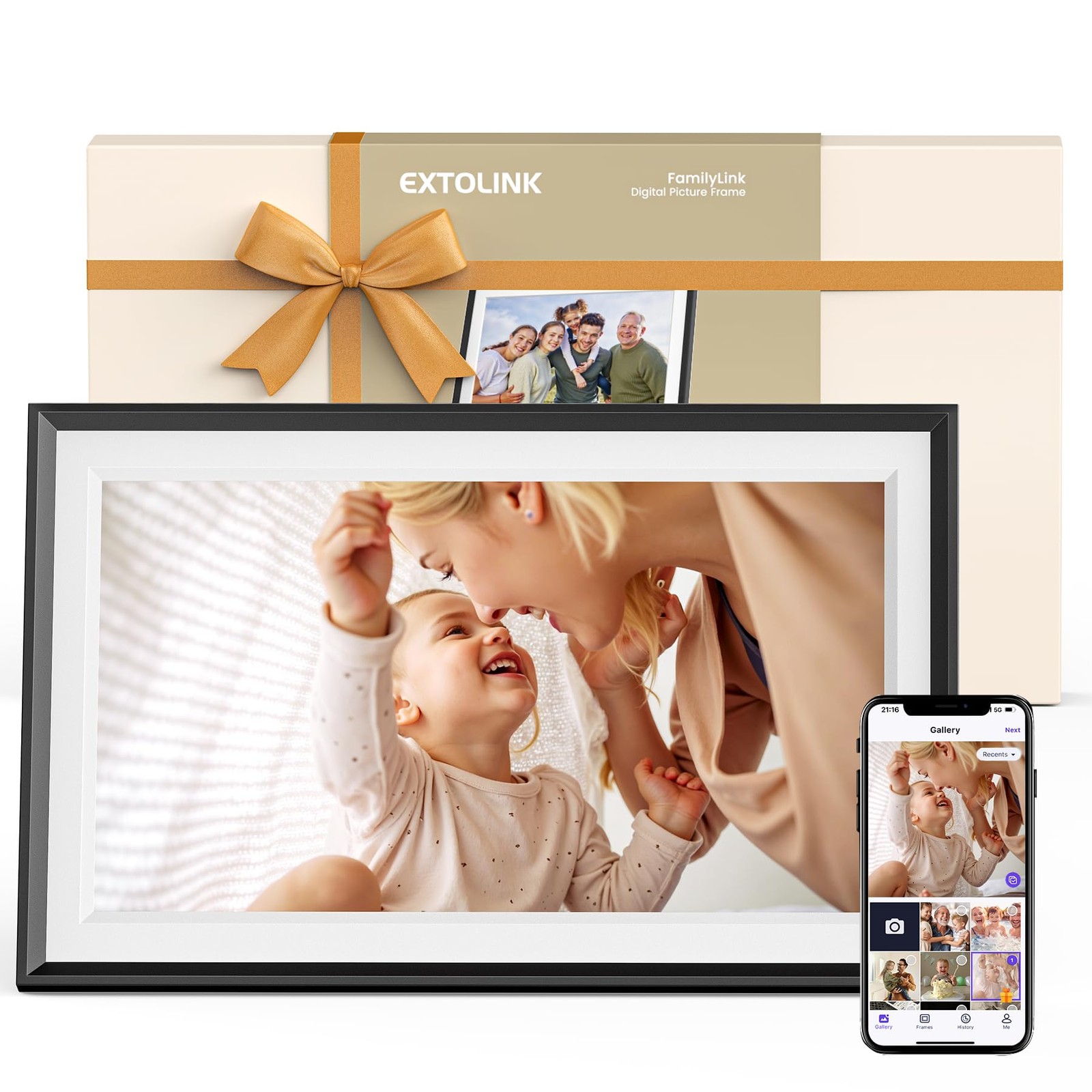 15.6" Smart WiFi Digital Picture Frame with 32GB Storage,Electronic Photo Fra...