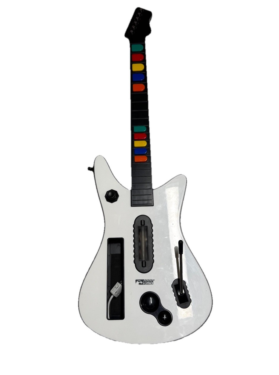 kmd rock guitar controller white black wired model kmd w 3897 guitar hero wii