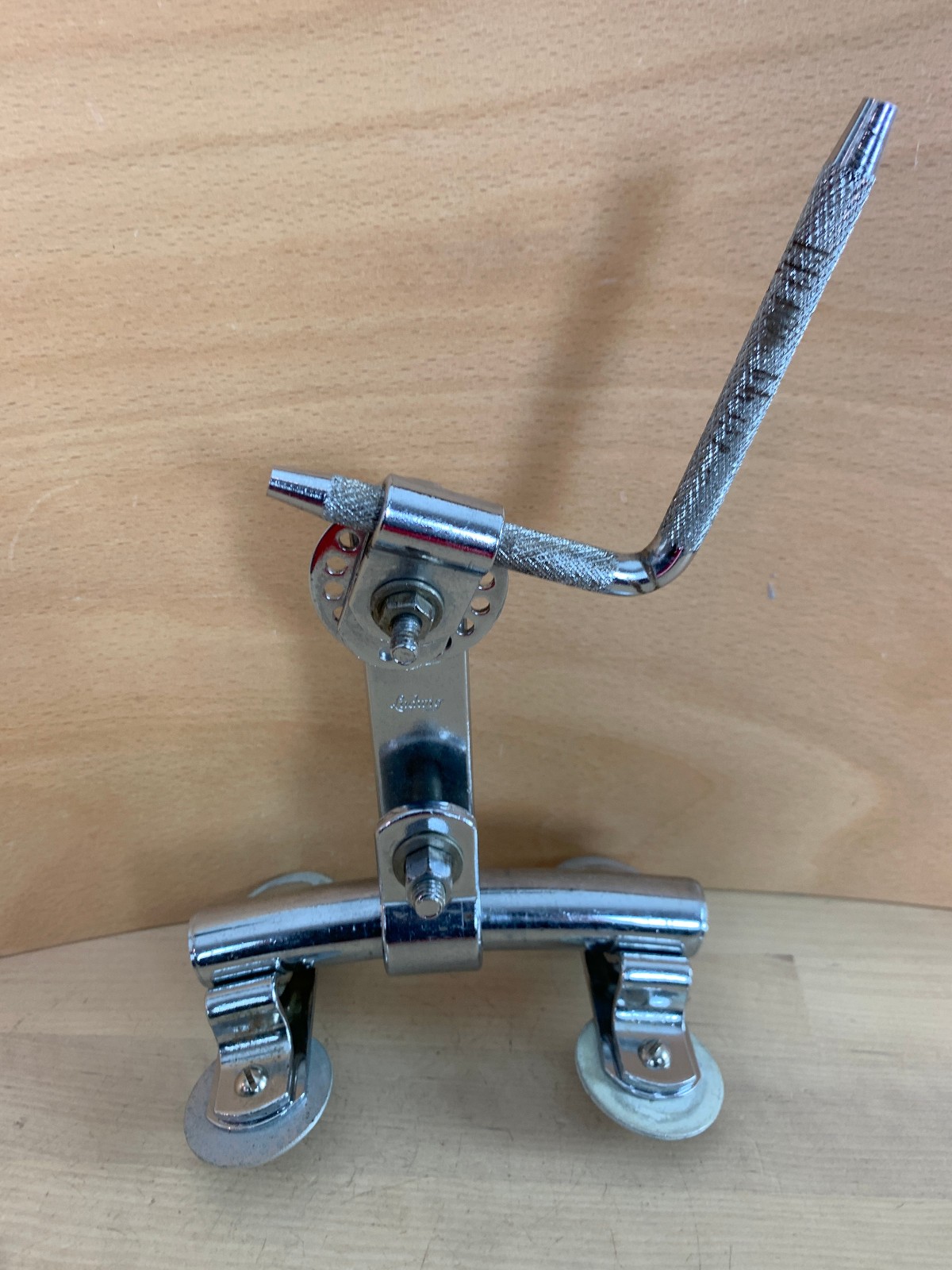 LUDWIG Mid 60s Vtg 4-Point RAIL MOUNT Rack Tom Holder w/ L-Arm Complete Chrome