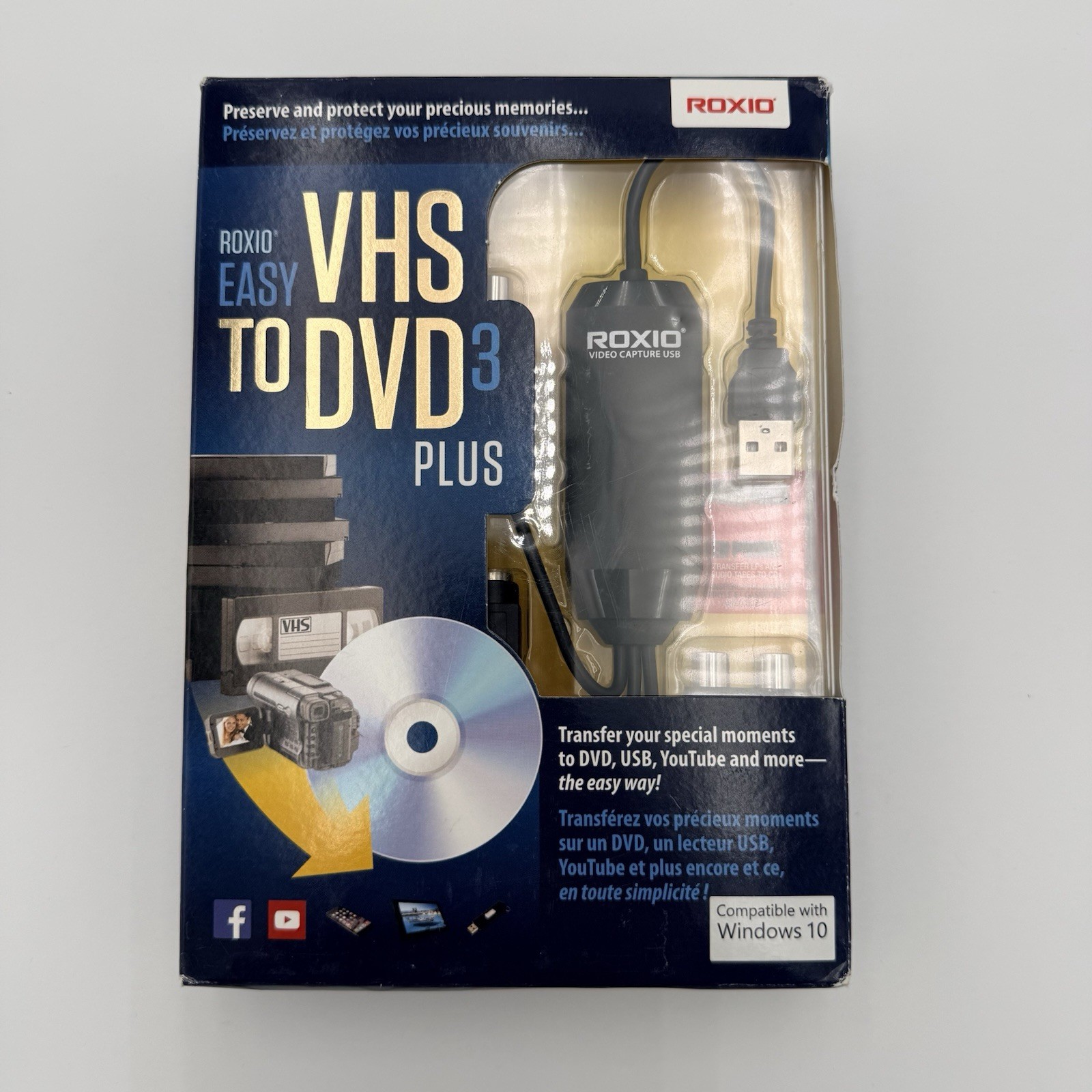 Roxio Easy VHS to DVD 3 Plus Converter - 251000 - New Open Box