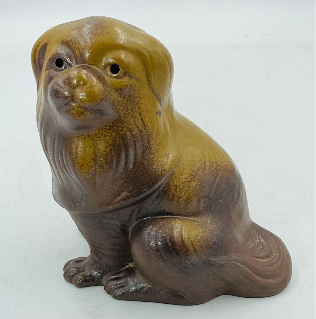 Bizen Ware Dog Figurine Sculpture Kinjyu Toshi Pottery Traditional Display