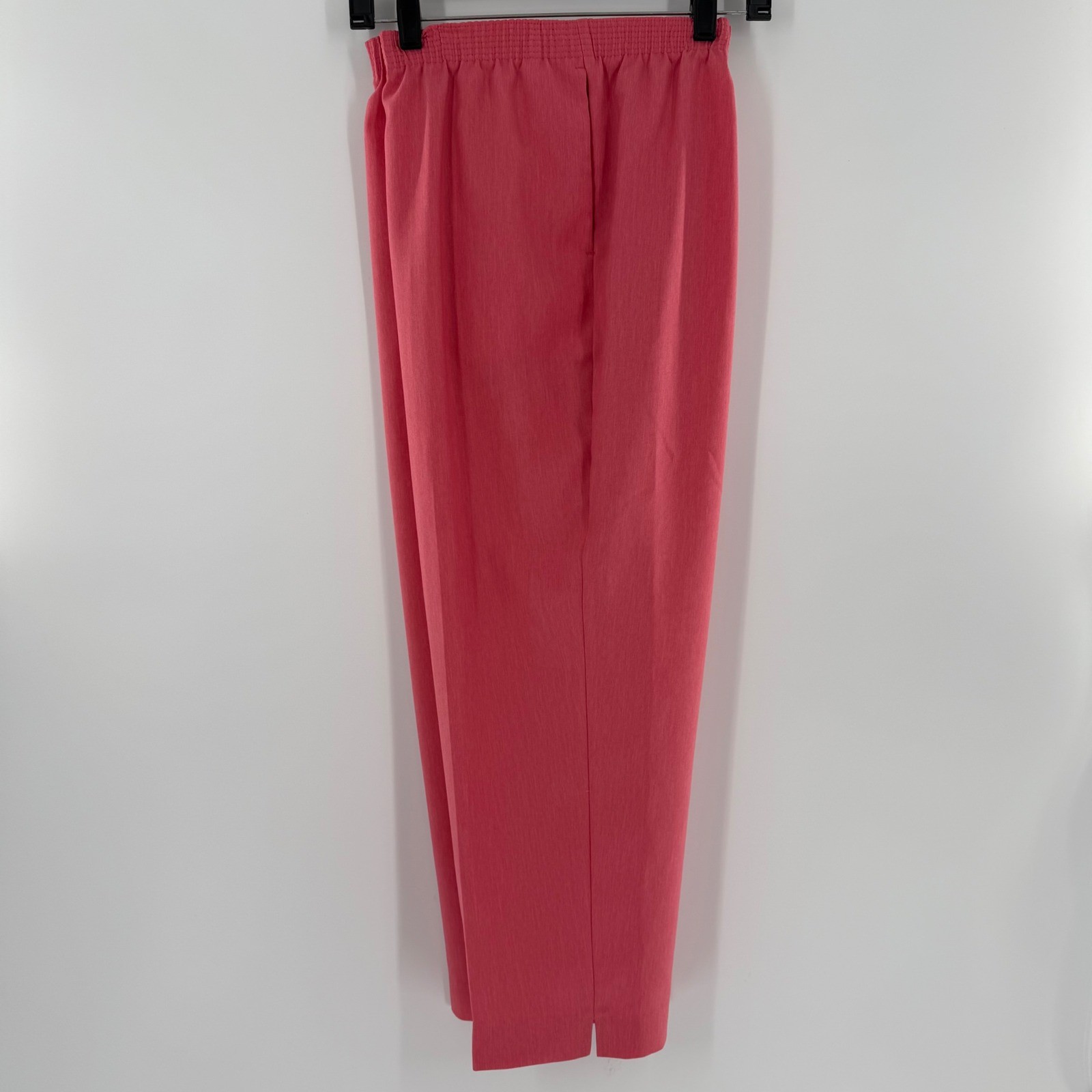 Allison Daley Vintage Coral Pink Elastic Waist Straight Leg Pants Womens 16