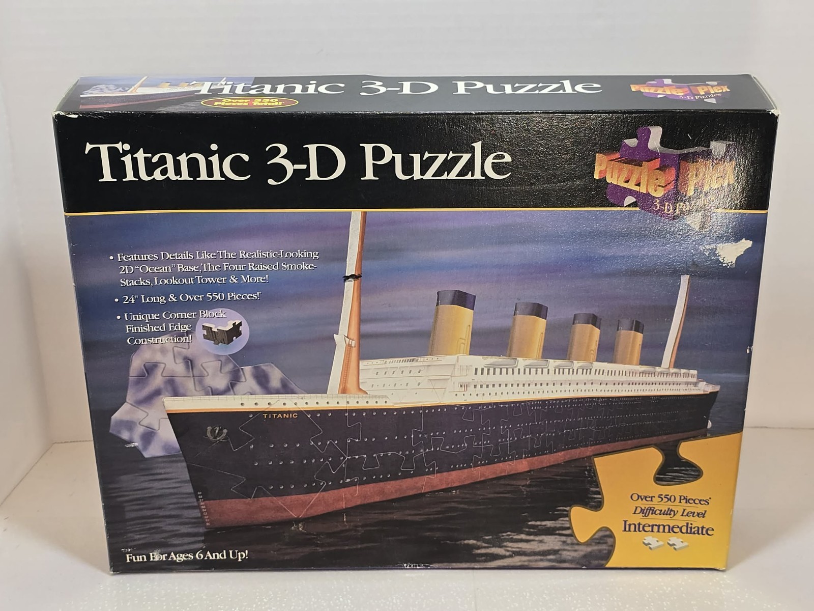 Titanic 3D Puzzle PuzzlePlex Over 550 Pieces Model Ship Building Kit NIB
