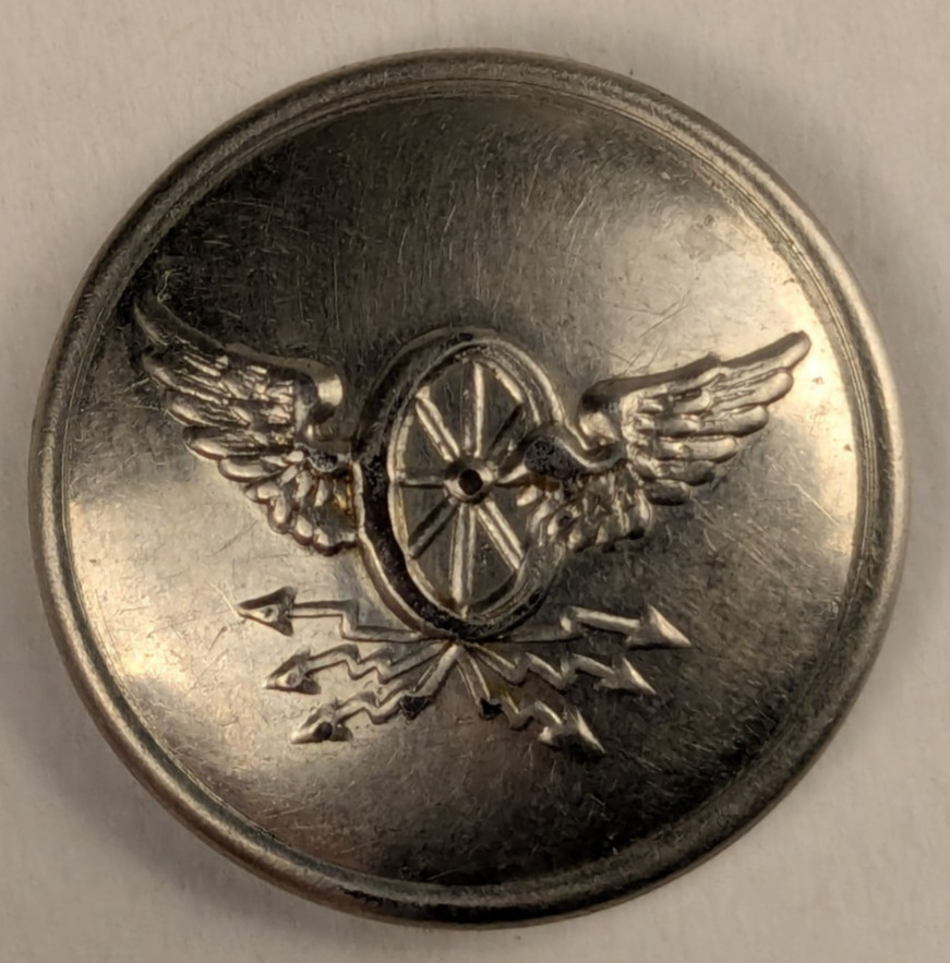 Early - Swedish? Telegraph Operator Electric Trolley Uniform Button - M2D