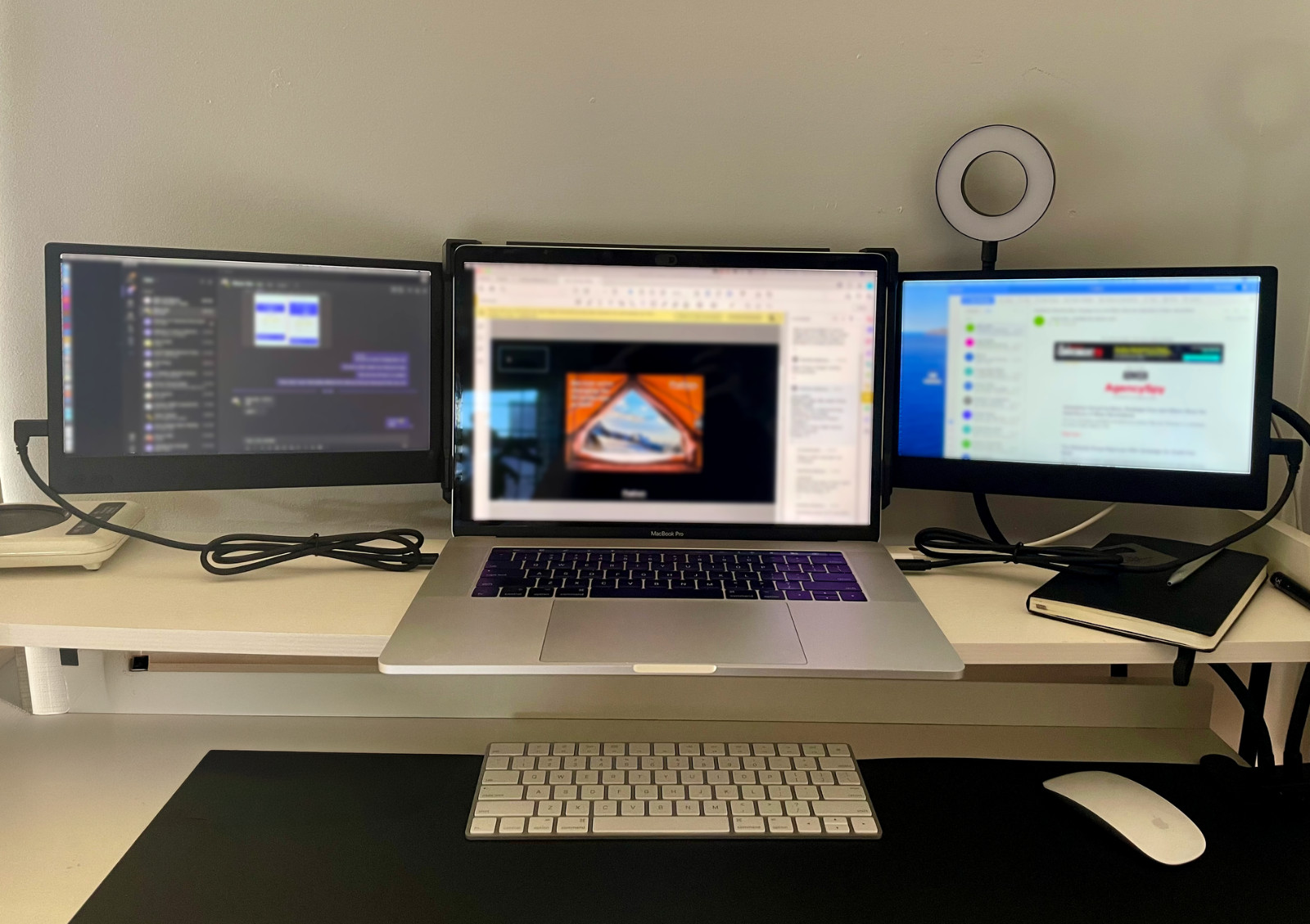 OFIYAA P2 Portable Monitor Laptop Screen Extender (Two 12 inch Displays)