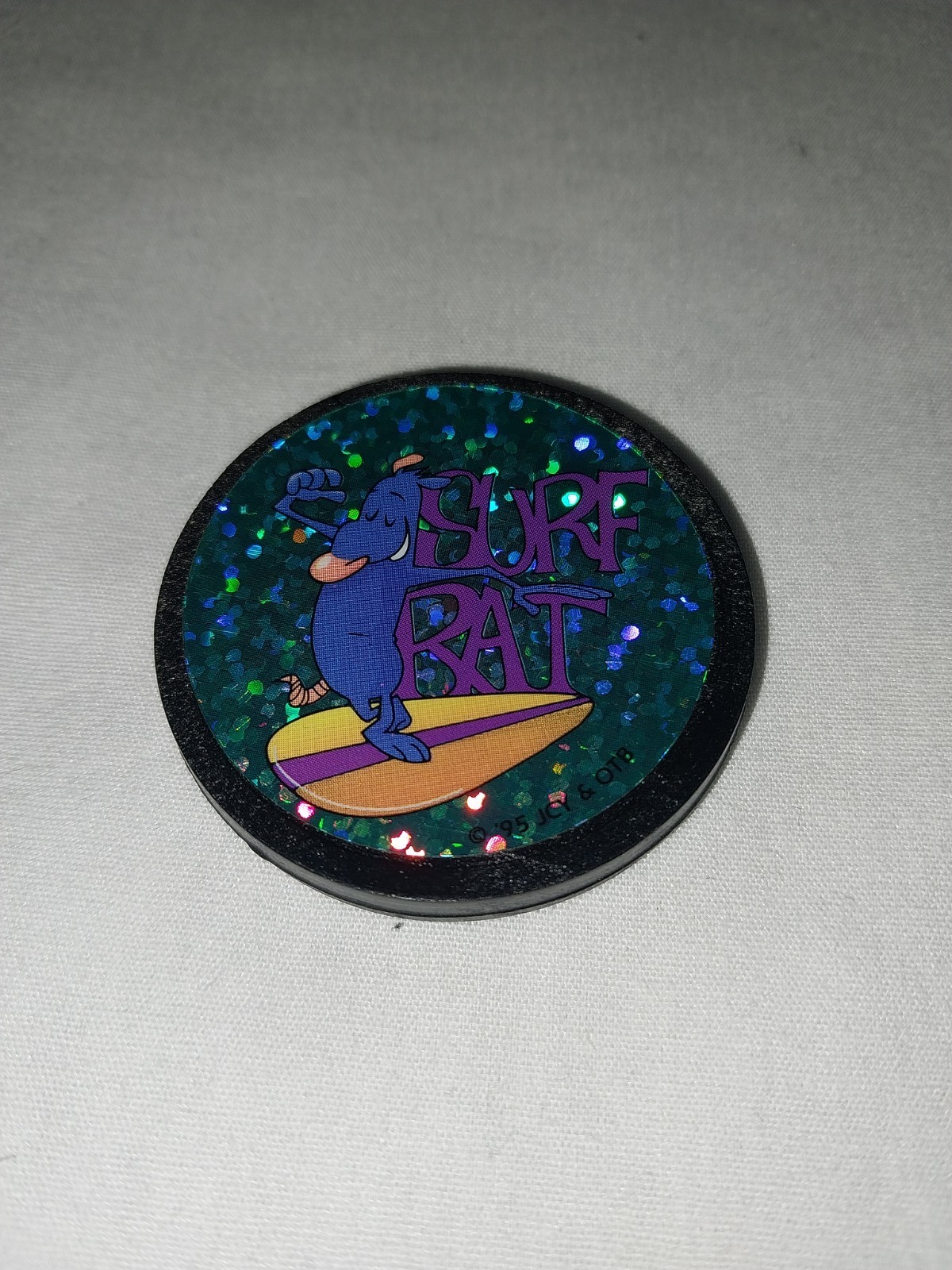 surf Rat  Embossed Flip Coin Collectible 1993 Vintage Plastic