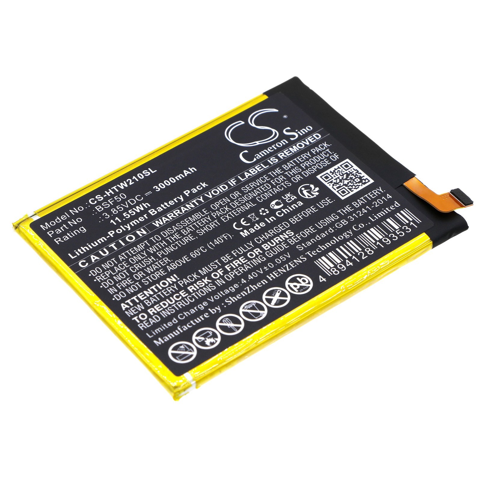 BATTERIE Li-Polymer 3.85V 3000mAh Type BSF50 For HTC Wildfire E Lite