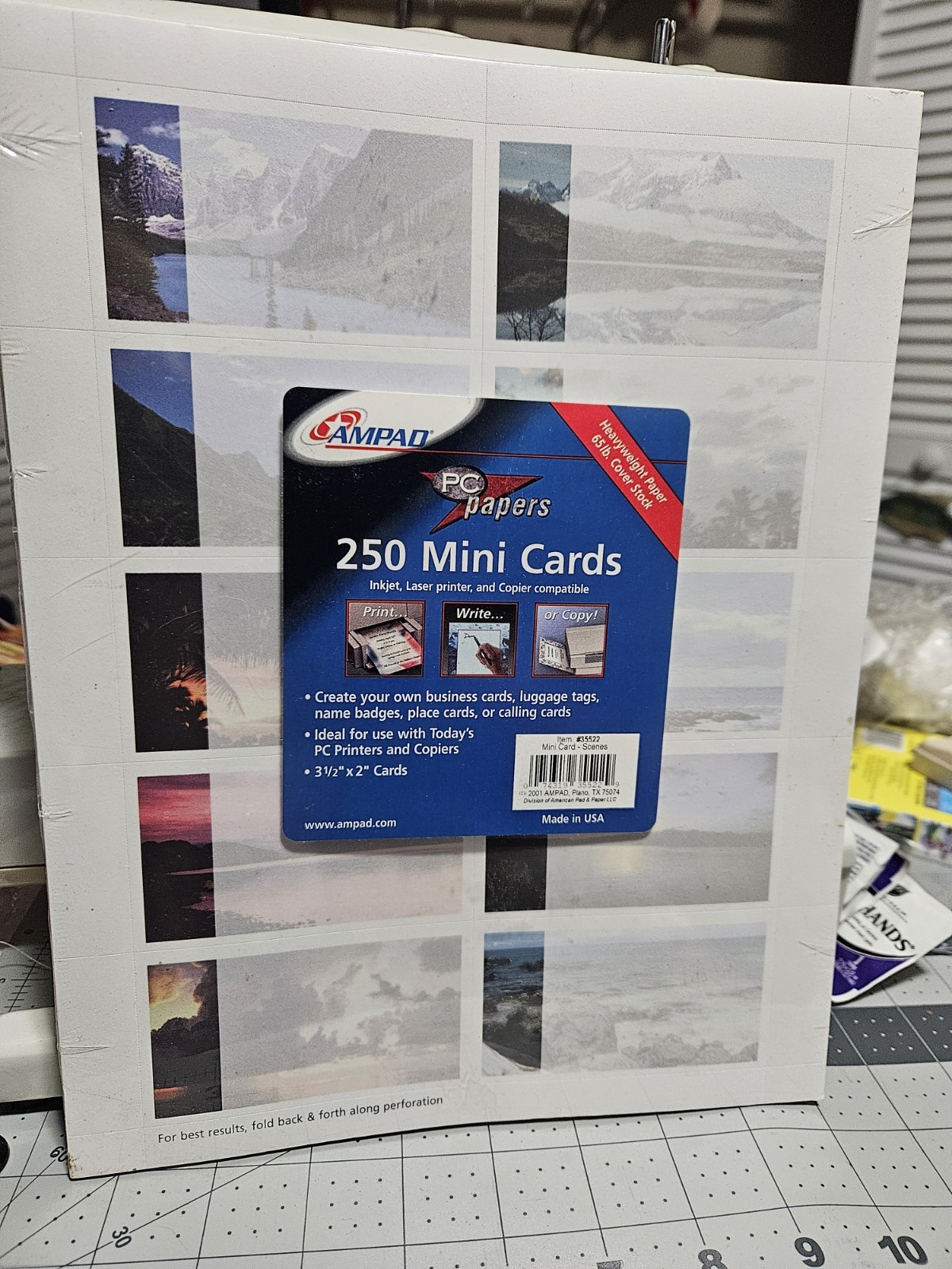 Ampad Pc Papers 250 Business Cardstock #35522 NEW Mini Cards