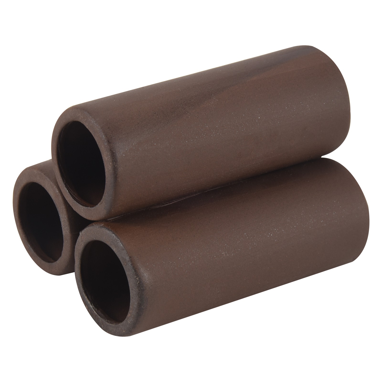 3 Pcs Brown Ceramic Shelters - Shrimp Habitat, Breeding Tube, Hiding Cave S9U7