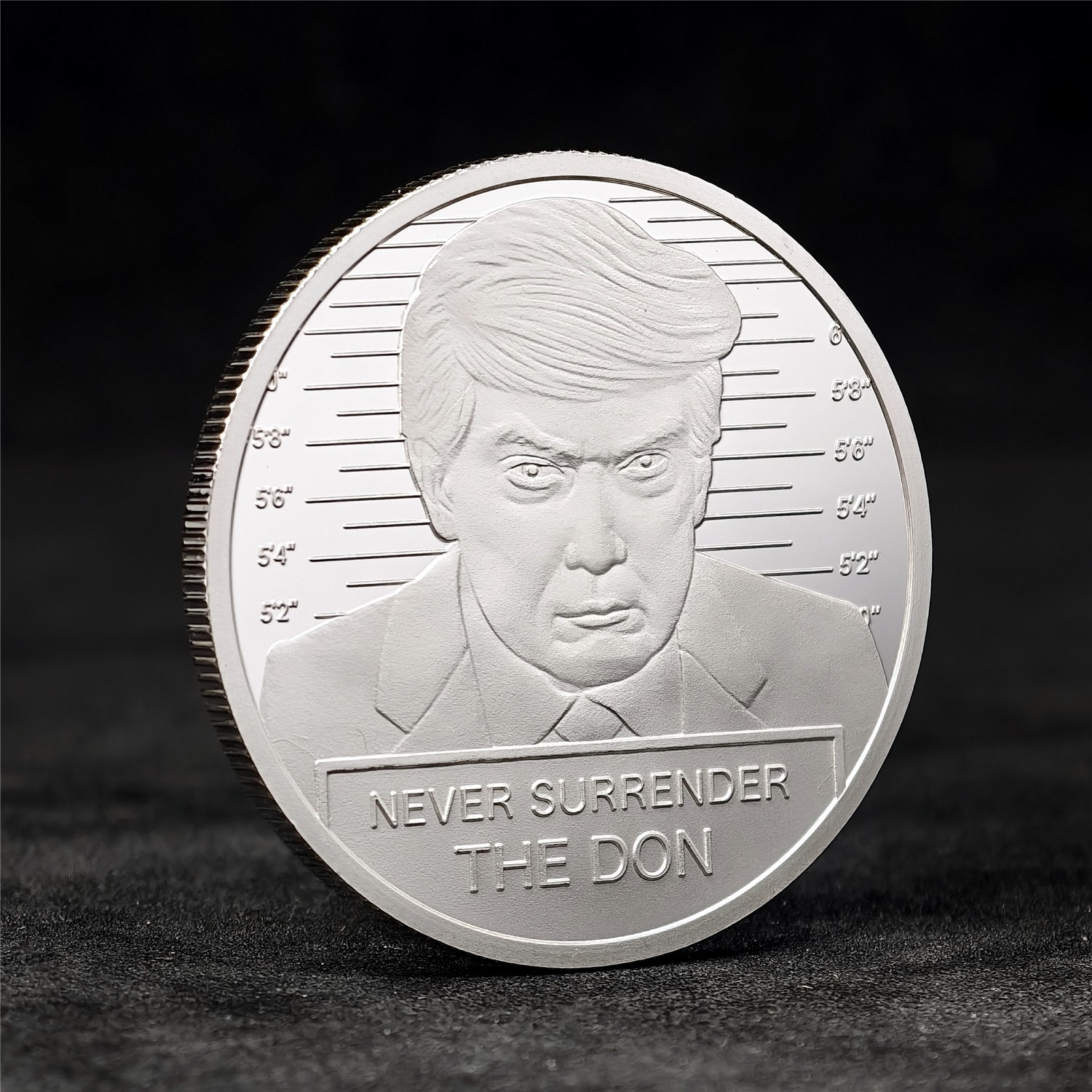 1 oz .999 Fine Silver Round – Trump - The Don Never surrender mugshot Capsule
