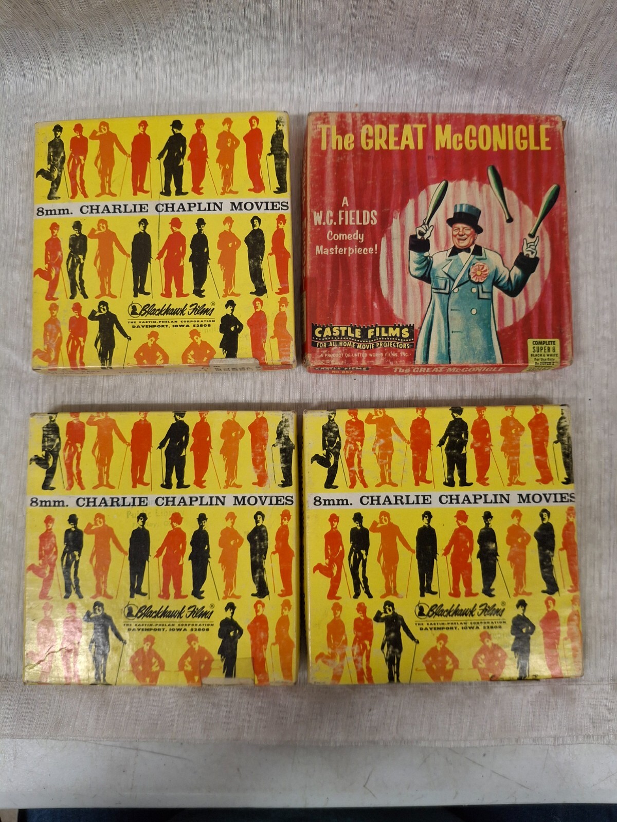 Super 8MM Films x4 Charlie Chaplin In The Park Tango Tangles Getting Acquanited