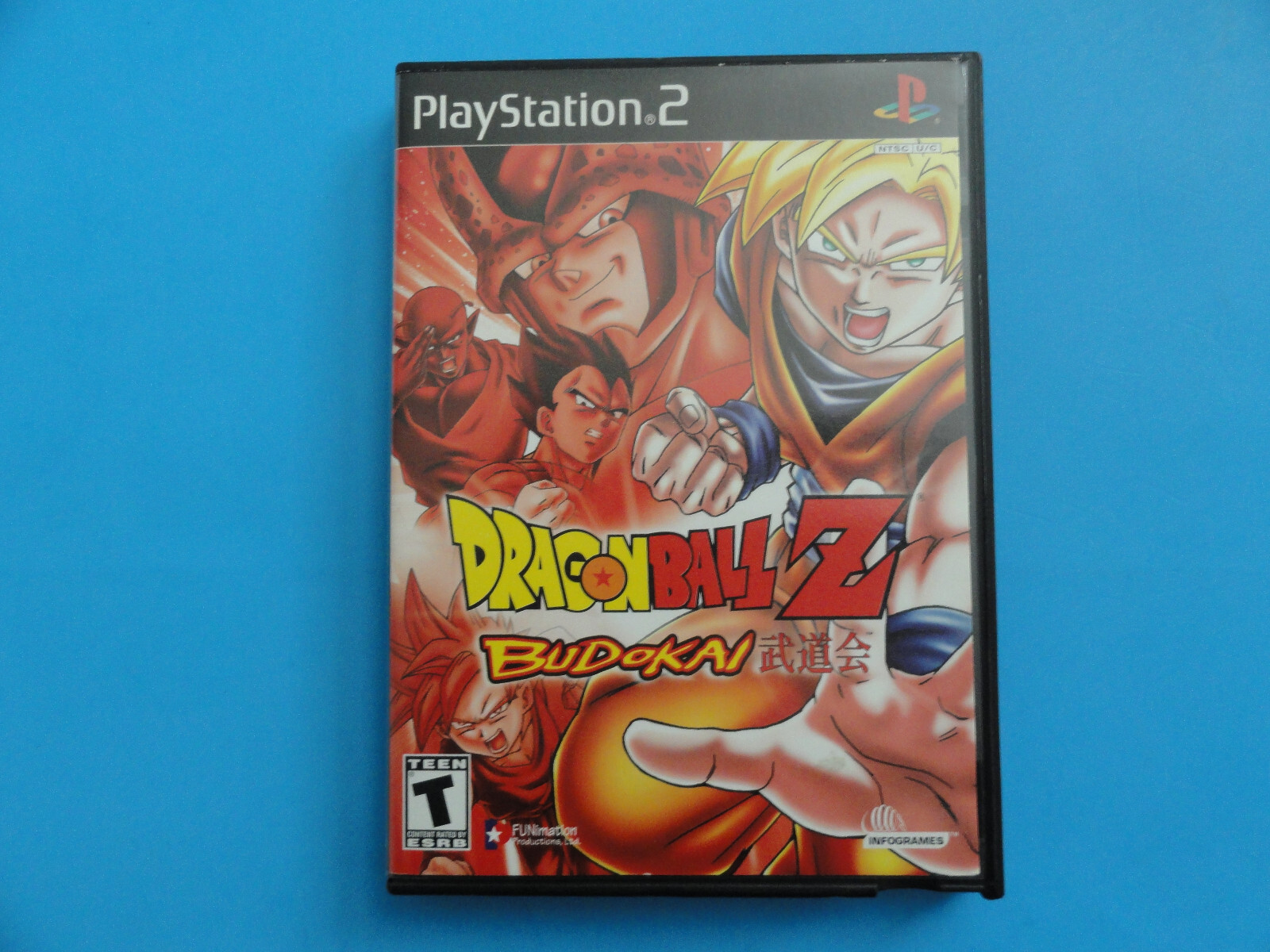 PS2 DRAGON BALL Z BUDOKAI ORIGINAL COVER ART AND BLOCKBUSTER VIDEO CASE NO GAME