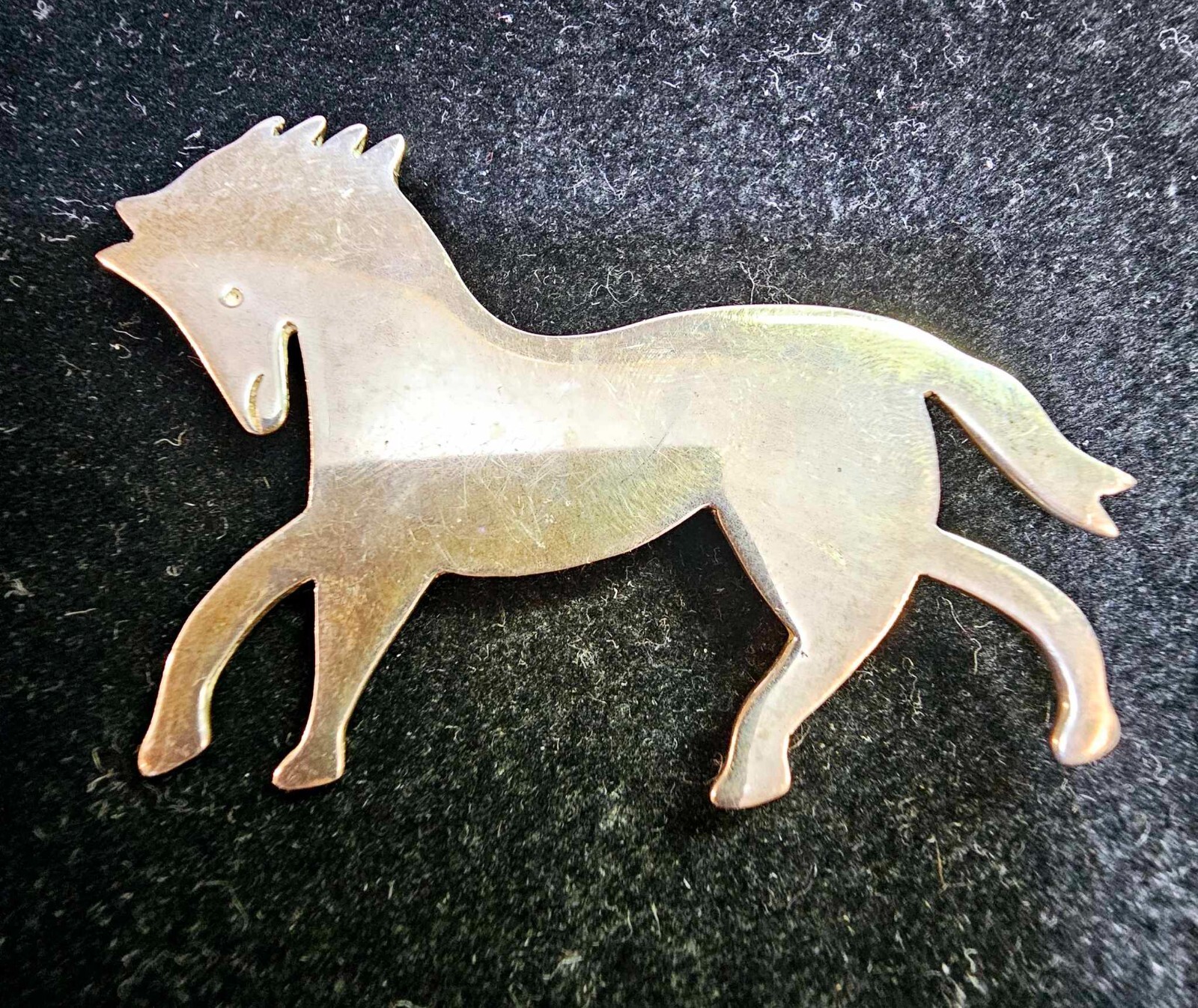 925 Sterling Silver Mexico Horse Equestrian Animal Brooch Pin Large 3" 18g- READ