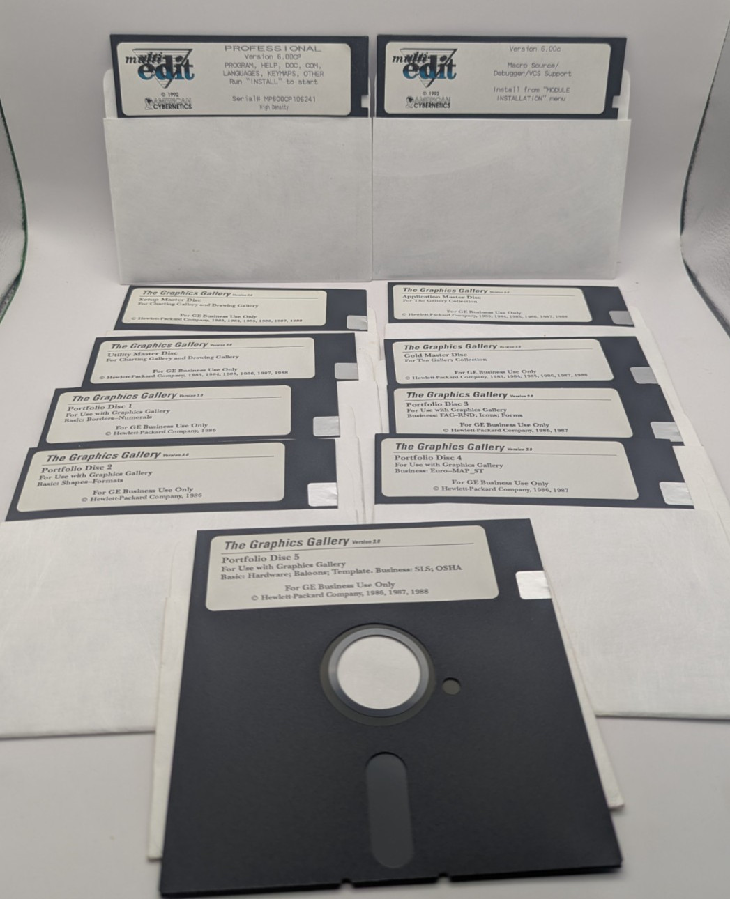 Vintage MultiEdit HP Graphics Gallery Floppy Disk 3.5-inch Lot 11