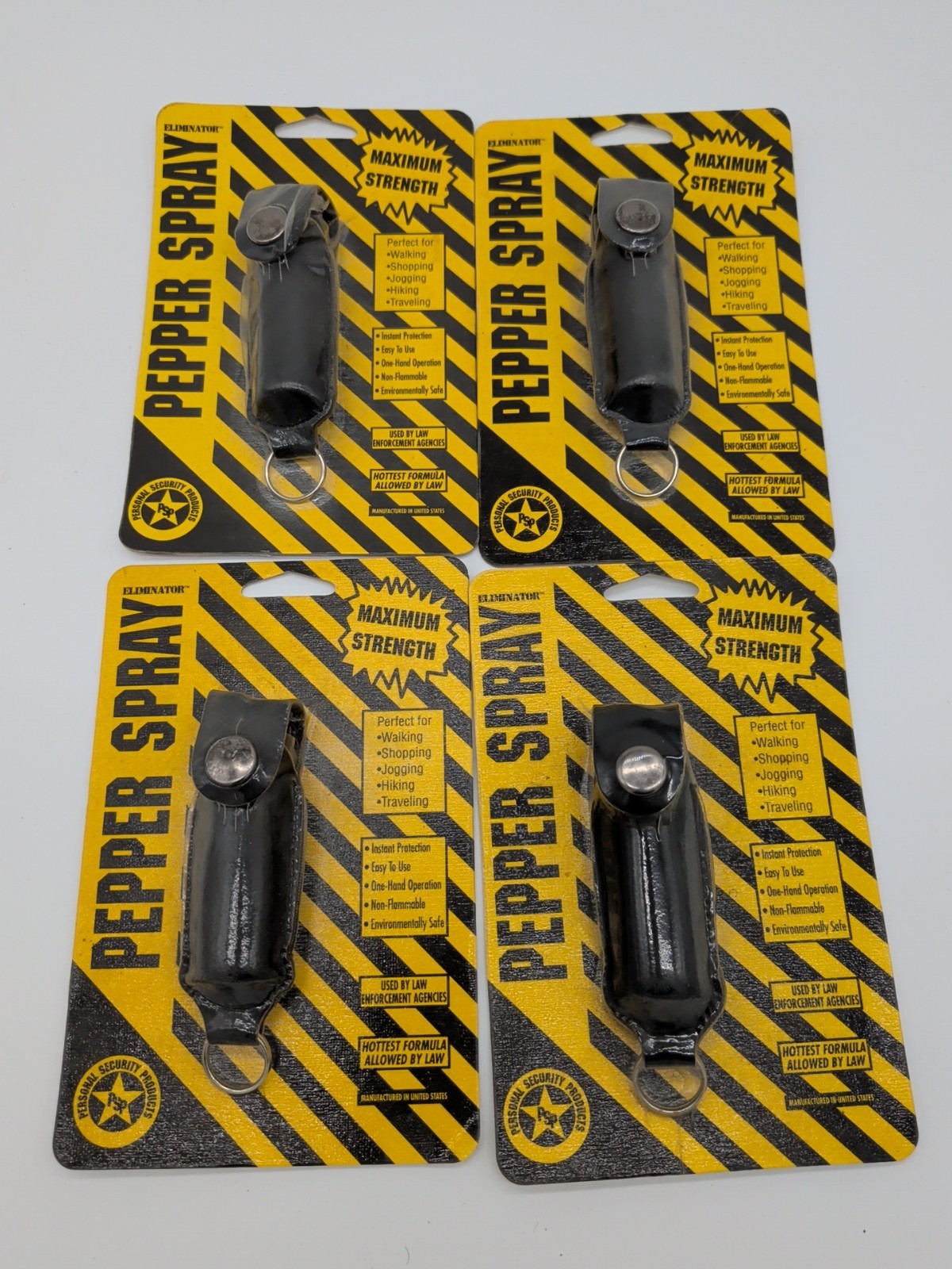 4 Eliminator Pepper Spray Keychain w/ Holster Personal Security Products USA