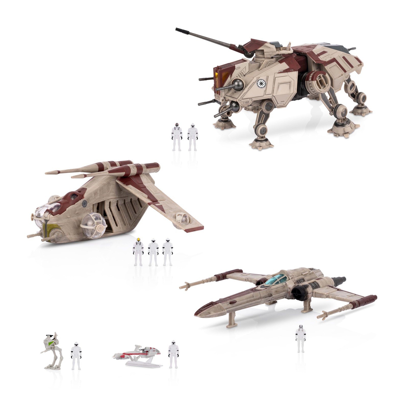 Star Wars Micro Galaxy Squadron Republic Attack Force Large, Multicolor 