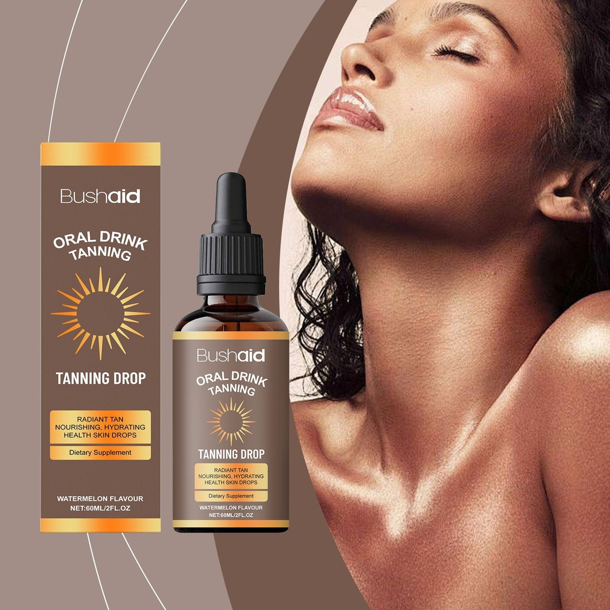 1-3PCS Drops Sunless Tanning Drops Natural Boost Melanin Enhancing Skin Tone
