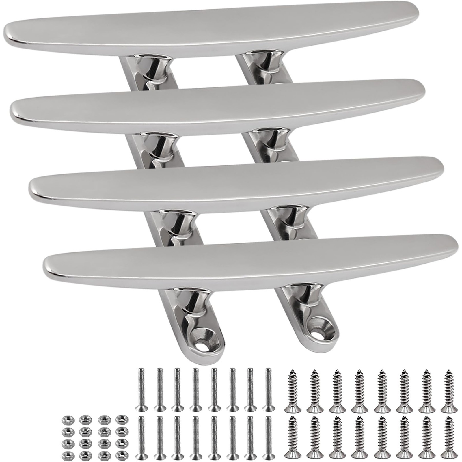 Boat Open Base Cleat All 316 Stainless Steel Mooring Dock Cleat for Boat,Deck...