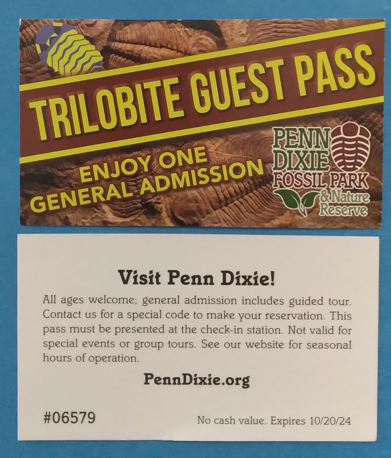 Passes (EXPIRED): Penn Dixie Fossil Park & Nature R. (Blasdell/Hamburg, NY US)