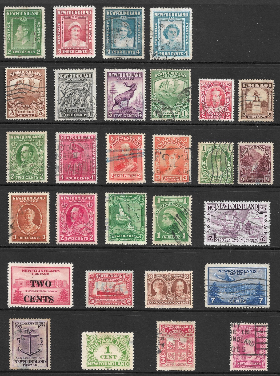 Newfoundland Stamps All Different Mostly Used Mixed Condition