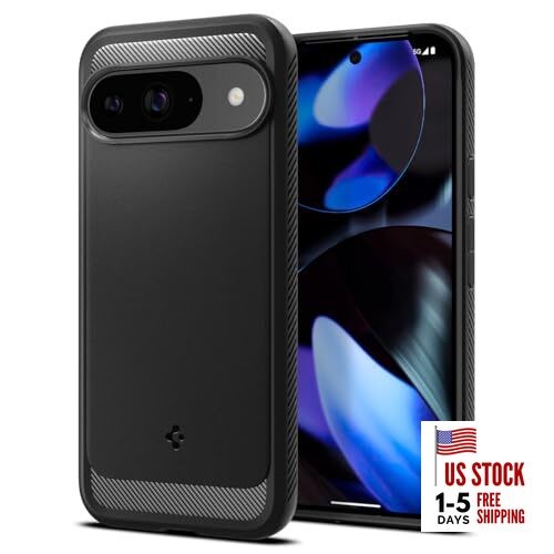  Rugged Armor Designed for Pixel 9 Case/Pixel 9 Pro Case (2024) Matte Black