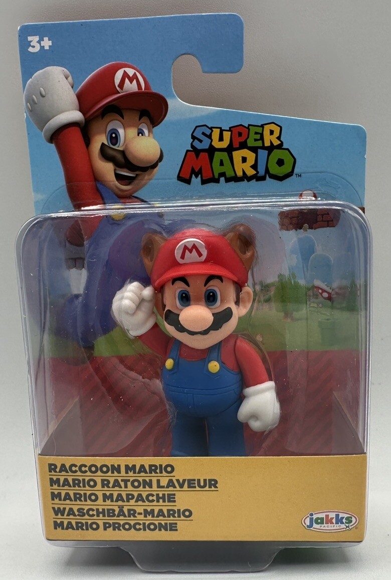 Raccoon Mario Jakks World of Nintendo Super Mario 2.5" Mini-Figure 2024