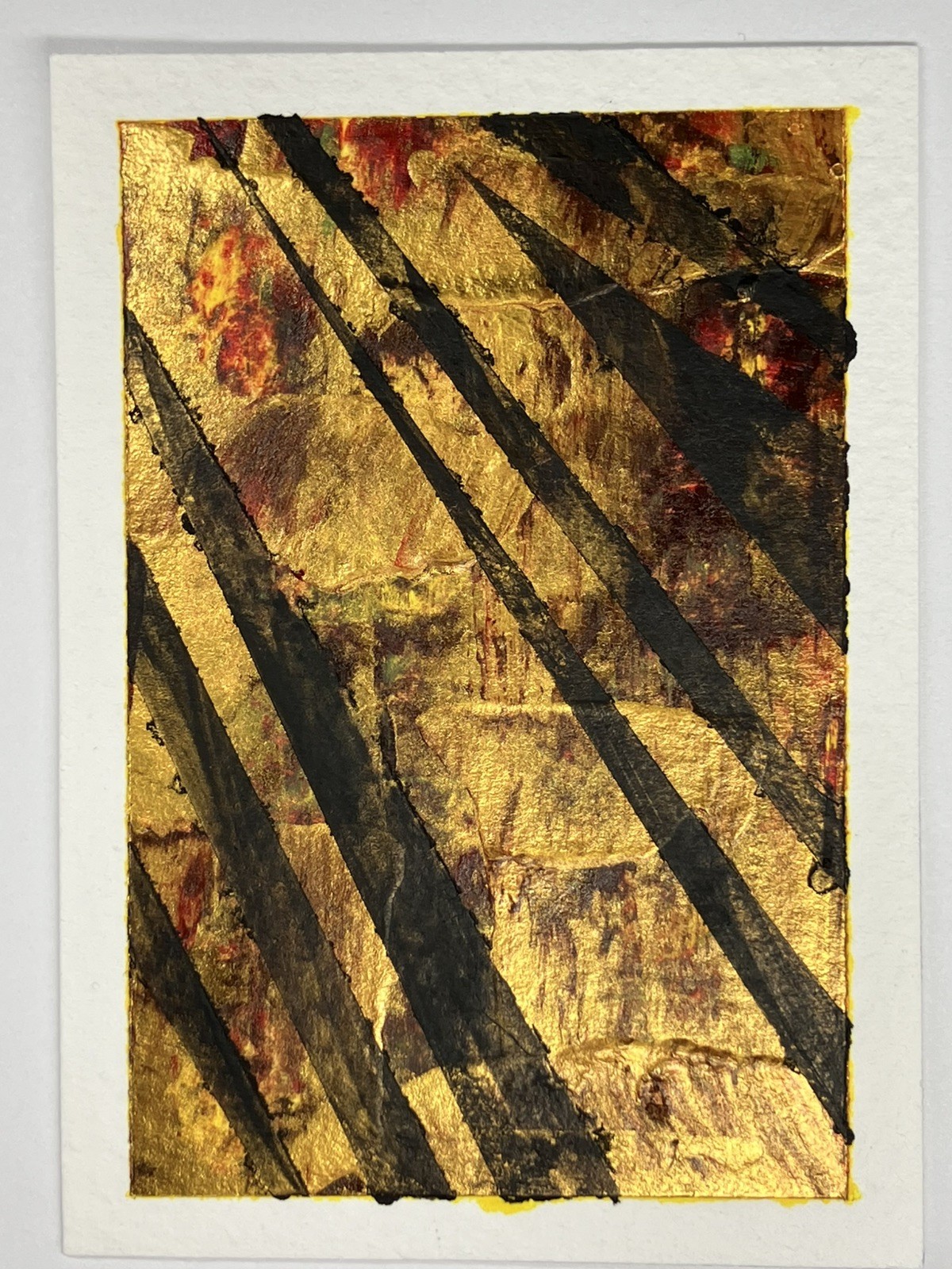 New Original ACEO Artwork 300gsm in Protective Sleeve & Greeting Card - ABSTRACT