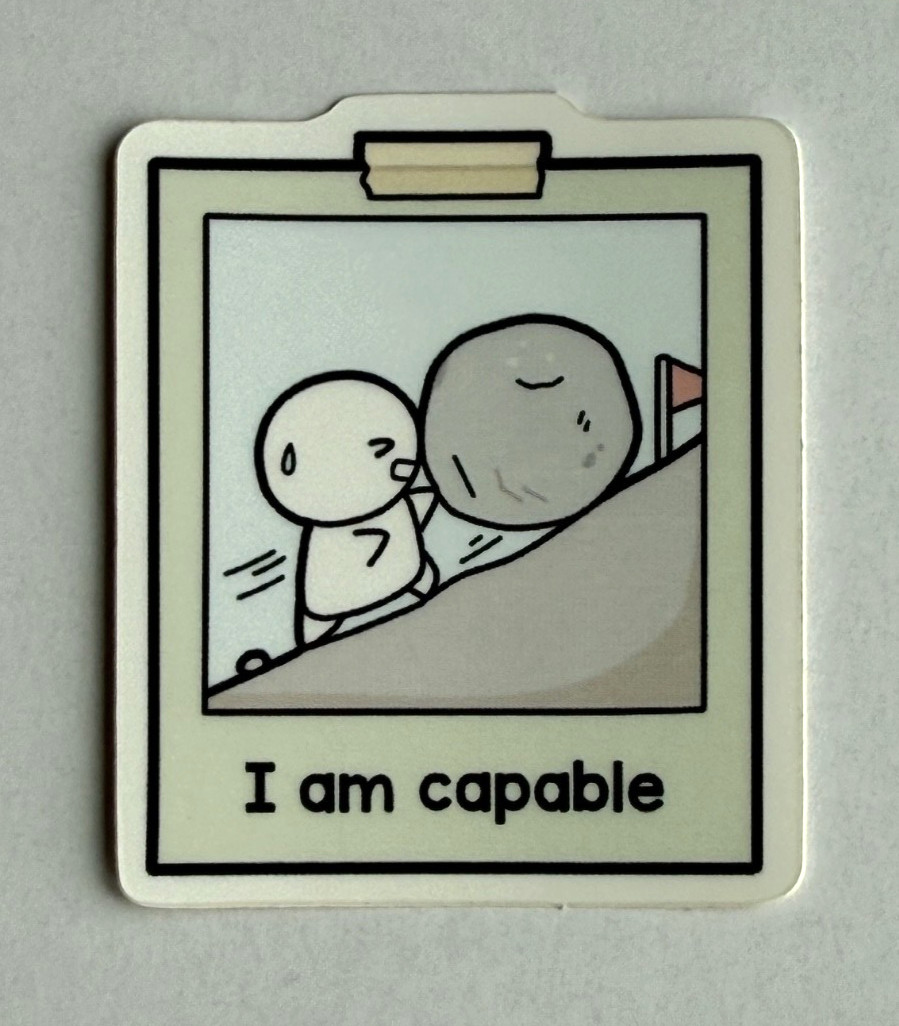 TCMC The Coffee Monsterz Co Affirmation Vinyl Stickers I AM CAPABLE