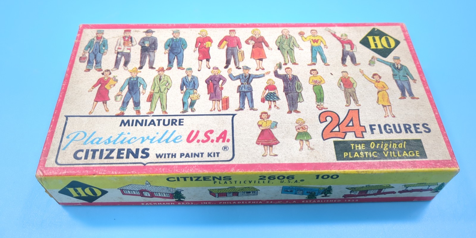 Bachmann Plasticville HO Citizens 2606 20 Figures Paint Parts Vintage