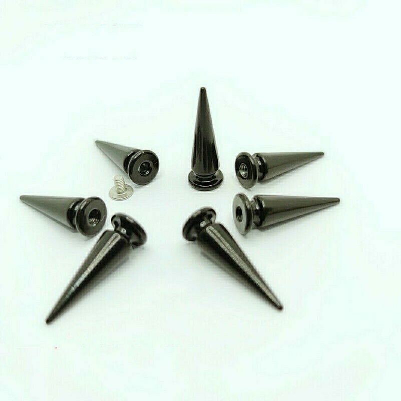 20Pcs Metal Punk Pyramid Cone Rivet Studs Nail Spikes Rock Leather Craft Bag