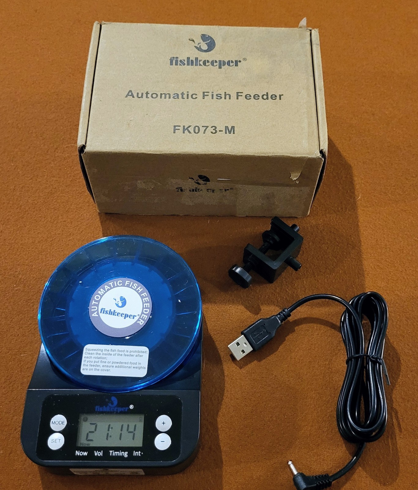 Fishkeeper Automatic Fish Feeder FK073-M - New