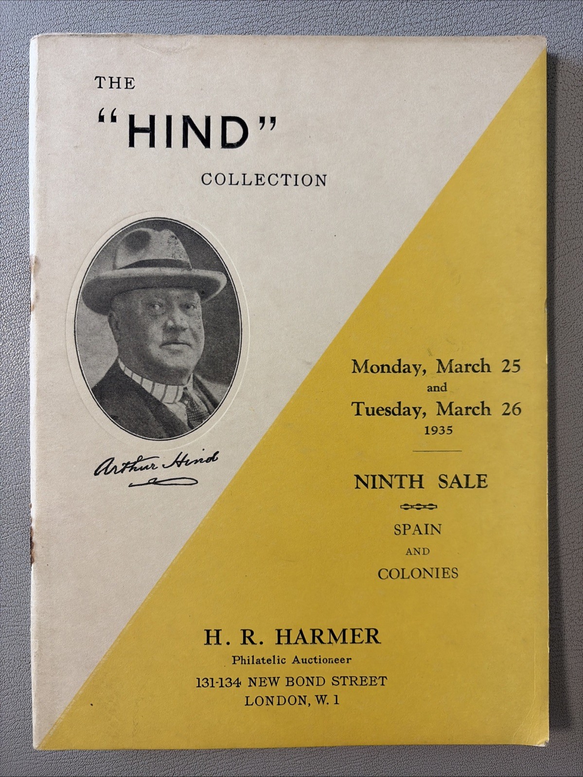 March 1935 H. R Harmer Auction Catalog The "HIND" Collection Spain and Colonies