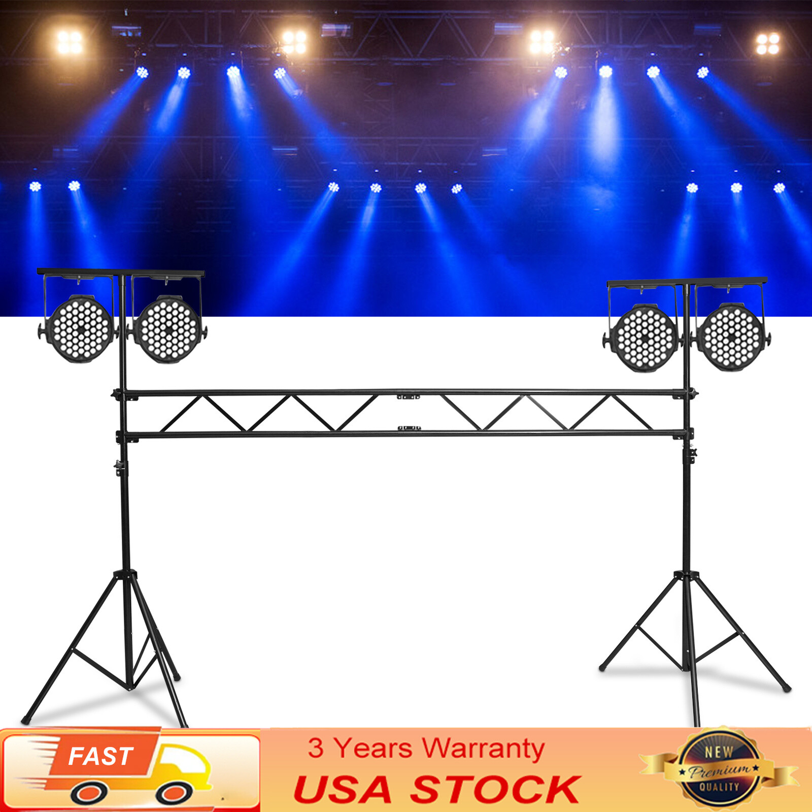 Light Truss Stand System, Trussing DJ Booth Kit, T-Bar Lighting Stage PA Speaker
