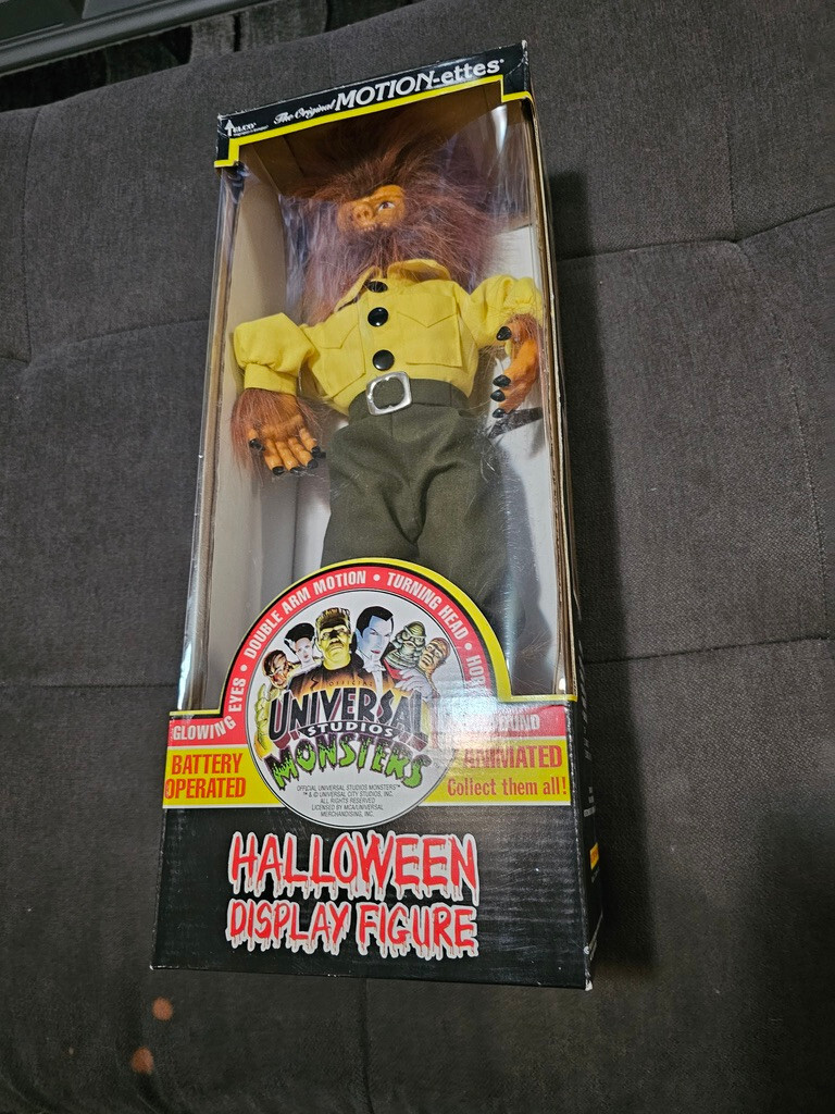 Vintage 1992 Telco Motion-ettes Universal Studios Monsters WOLFMAN **CLEAN. WORK