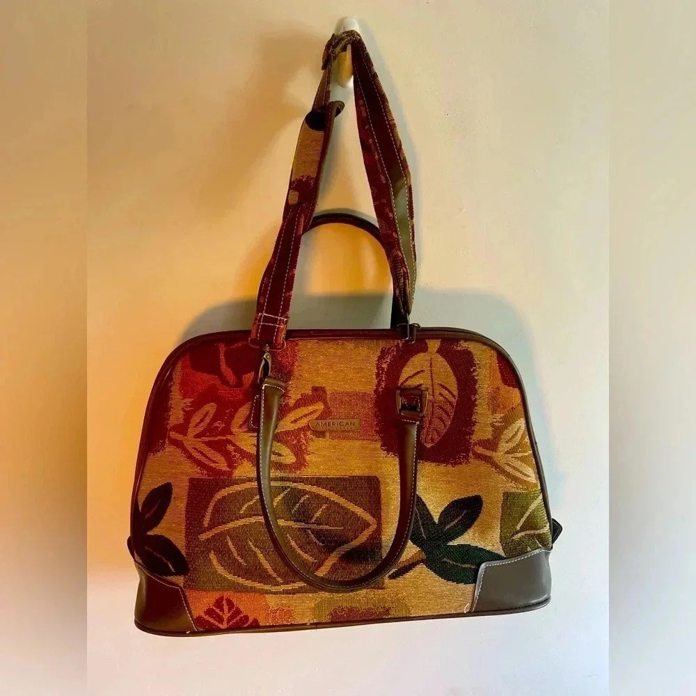 Vintage American Trunk & Case Tapestry 90s travel bag Weekender EUC!