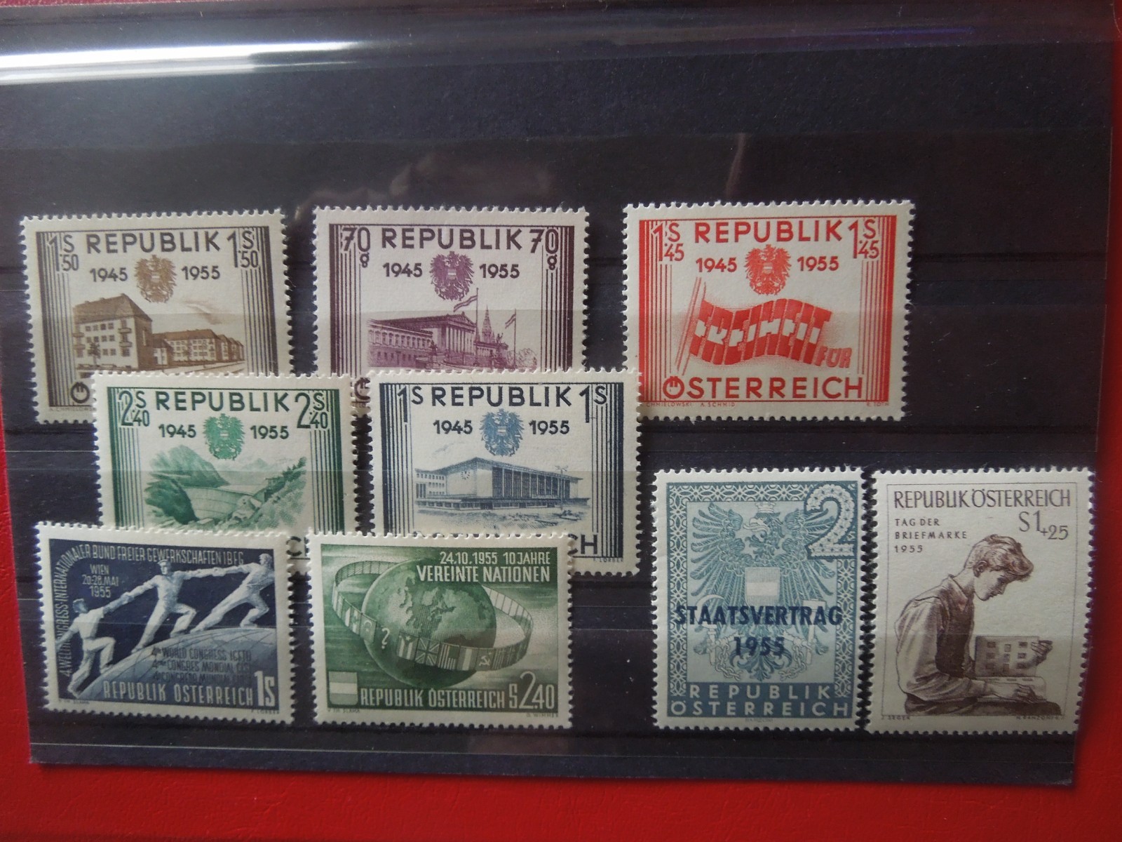 G6611 AUSTRIA 1955  5  X  SET   MNH